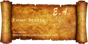 Exner Attila névjegykártya