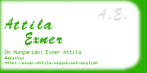 attila exner business card